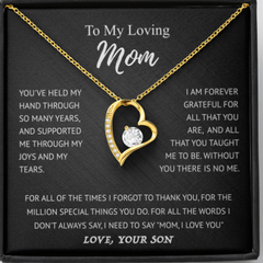 Elegant Heart Pendant Necklace Gift Set